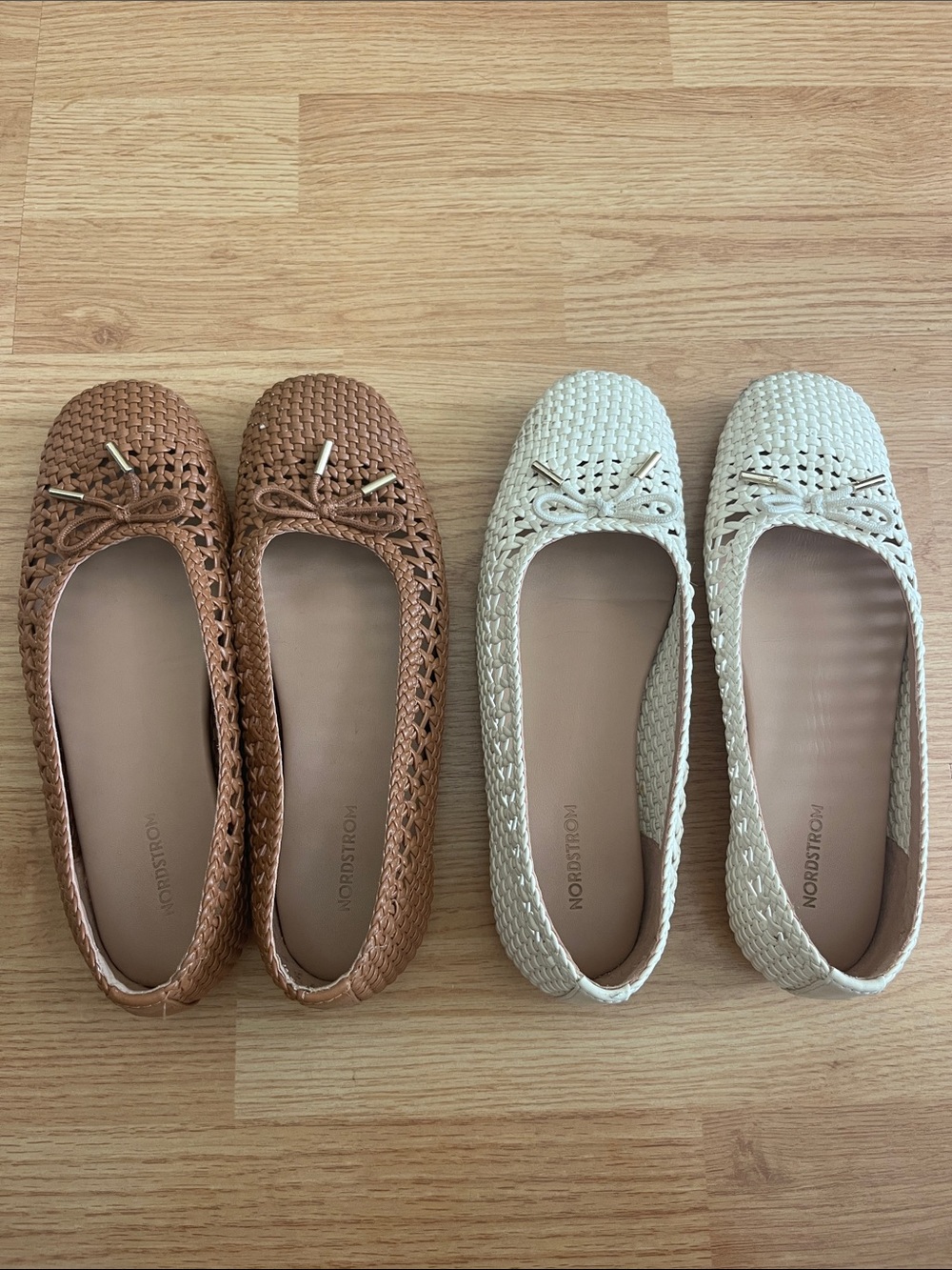 TWO PAIR BUNDLE Nordstrom Elsie Weave Ballet Flat